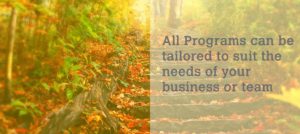 All Programs can be tailored to suit the needs of your business or team
